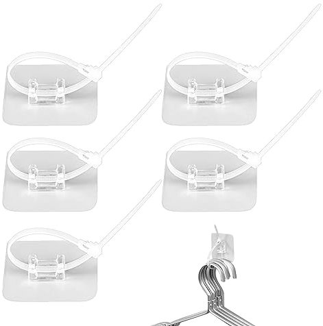 Fulenyi Wandkabelhalter | Schlauchhalter ohne Bohren, verstellbare Klebeklammern, 5 Stück - Schlauchklemmen-Kabelhalter, wasserdicht, verdickt, für Wohnzimmer, Schlafzimmer, Esszimmer