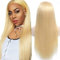 Pelucas Mujer Pelo Blonde 613 Lace Front Wig Straight Cabello Virgen Brasileño Lacio Peluca De Cabello Humano Con Pelo De Bebe Blonde 613 Pelucas Sin Pegamento Color Blonde (28inches 150%)