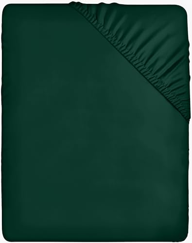 Utopia Bedding - Spannbettlaken 180x200cm - Grün - Gebürstete Polyester-Mikrofaser Spannbetttuch - 35 cm Tiefe Tasche
