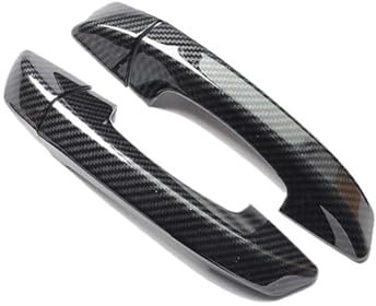 RIBONI Auto Türgriff Abdeckung Für VW Für Scirocco 3 MK3 2008~2017 2009 Carbon Faser Außen Chrom Glanz Schwarz Türgriff Abdeckung Schüssel auto Zubehör (Color : 2)