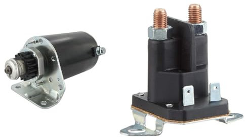 GREENSTAR - Démarreur Electrique - Pignon 16 Dents - Induit 98mm & 4621 Relais de démarreur pour Castelgarden TC102/TCP122