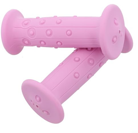 1 Paar weiche Lenkergriffe für Kinderfahrräder, rutschfeste und bequeme Lenkergriffe für 19-mm-Lenker, Griff für Balance-Roller-Lenker (Rosa)