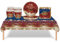 53 piezas de decoración clásica de vajilla de Navidad con lazo rojo, mantel de plástico de Feliz Navidad, vasos de papel, servilletas, platos, regalos de Navidad, vajilla para suministros de fiesta de