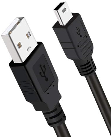 SIOCEN Mini cavo USB tipo A a Mini B cavo di ricarica per GoPro Hero 3+, Sony PS3, lettore MP3, Garmin GPS, Dashcam, PDA, Canon PowerShot Rebel ELPH Camera Playstation 3, cavo di ricarica (2 m)