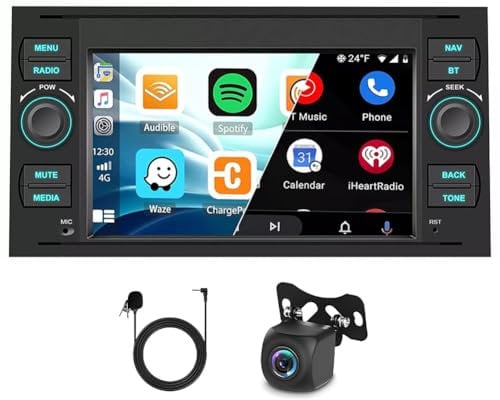 7 inch Android 13 Car Radio for Ford Transit MK7 2005-2014 Head Unit, 4+64G Touch Screen Stereo 2005-2008 for Ford Focus MK2 Radio Upgrade Stereo GPS Sat Nav Unit 2 Din Carplay Android Backup Camera