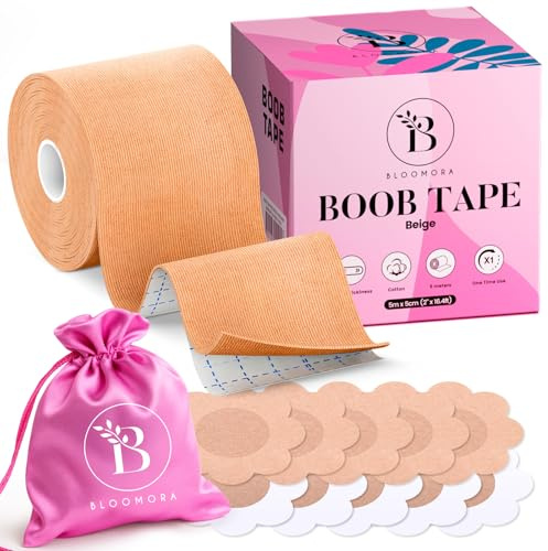 BLOOMORA Boob Tape 2-in Scotch Seno Push Up, Nastro Adesivo Invisibile