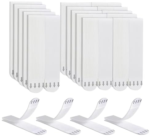 Générique 6 Paires (72 Bandes) Bandes Adhésives pour Accrocher Tableaux Sans Percer, Résistant à l'Eau, pour Cadres et Décorations de Noël(19 * 92mm, 20 * 46mm, 16 * 70 mm)