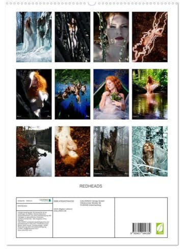 REDHEADS (hochwertiger Premium Wandkalender 2025 DIN A2 hoch), Kunstdruck in Hochglanz: sinnlich - schön – sehnsuchtsvoll; Monatskalender im Zauber roten Haares (CALVENDO Erotik)