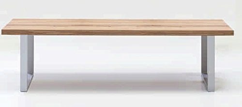 moebelstore24 Bank Wildeiche massiv 180cm Metallgestell Lack grau 2557
