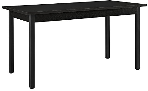 [en.casa] Moderner Esstisch Den HAAG Schwarz 140 x 60 cm 6 Personen Tisch Esszimmertisch Küchentisch Esszimmertisch MDF Stahl