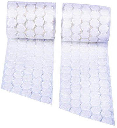 hompie nailon monedas de gancho y bucle tiras, 1050Pcs (525 par juegos) 3/4 Diámetro Ronda Pads de vinilo adhesiva con puntos y resistente al agua Pegamento cierre (negro)