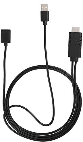 2 in 1 Adattatore HDTV Maschio da 1080P USB Femmina a HDMI con Foro di Raffreddamento Design, Cavo Adattatore per interfaccia HDMI Femmina/USB/USB 2.0 per Android TV