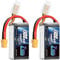 Zeee 3S Lipo Batterie 1300mAh 11,1V 120C 3S Batterie RC avec connecteur XT60 pour FPV Racing Drones Vélo de Route Quadcopters Avion Hélicoptère RC Bateau RC Voiture (2 Paquets)