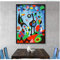 HHLSS Drucke für Wände 50x70cm ohne Rahmen Joan Miro Abstrakte Aquarell Wandkunst Poster und Drucke Leinwand Malerei Wohnzimmer Home Decor Bilder