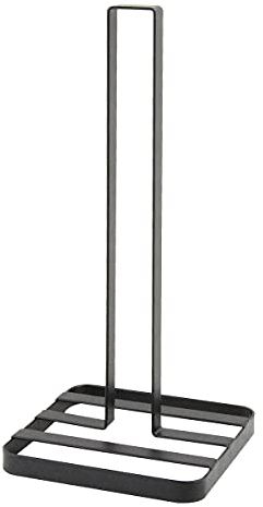 Apollo Industrial Black Flat Iron Metal Kitchen Roll Paper Towel Holder Stand