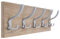 AKKE Garderobenleiste Garderobenpaneel Wandgarderobe Wandpaneel Garderobe PVC Pico 15x70 cm ALUMINIUM | SONOMA
