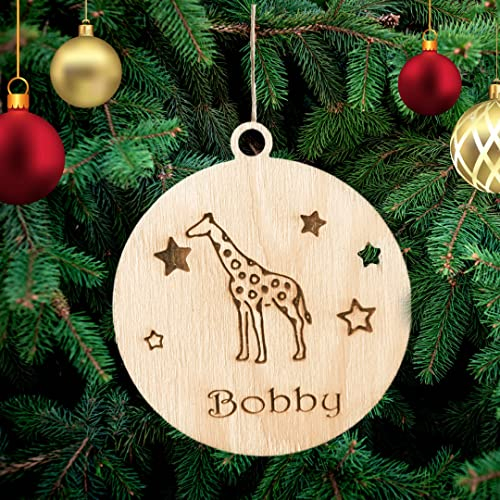 Personalisierte Giraffe Weihnachtsbaumschmuck Weihnachtsdeko Ornament Weihnachtsdeko aus Holz Weihnachtsbaum Deko Weihnachtsdekoration Ornament Holz Christbaumschmuck