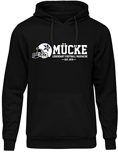 UGLYSHIRT Mücke 63 Herren Kapuzenpullover | Football Hoodie Kult Weltkulturerbe Pullover | M3 Schwarz (3XL)