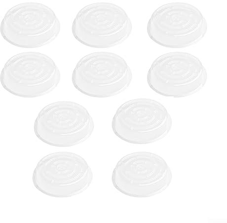 Lot de 10 soucoupes transparentes pour pot de fleurs d'intérieur ou d'extérieur