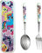 Set Posate Bambini My Little Pony in Acciaio Inox - 1 Forchetta e 1 Cucchiaio Con Custodia - Per Casa e Scuola, Ideale Come Regalo