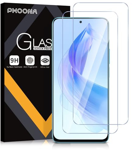 Phoona Protector de Pantalla para Honor 90 Lite 5G, 2 Unidades Cristal Templado para Honor 90 Lite, Dureza 9H, Sin Burbujas, Antiarañazos(6,7 pulgadas)