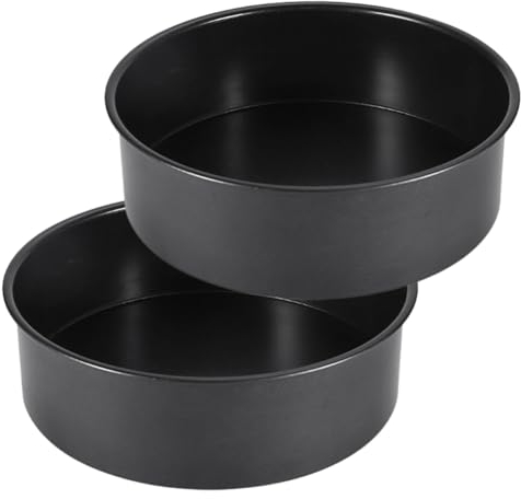 IVEOPPE Rund Backform,Backform 20cm Rund,2 Stück springform Set,Kuchenform Backformen mit,Runde Edelstahl-Kuchenform mit Antihaftbeschichtung,Geeignet für Kuchen,Brownies,Torten,Lasagned