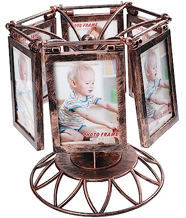 AOKWAWALIY Schreibtisch-Dekoration, Riesenrad-Rahmen, drehbarer Fotorahmen, Sitzerhöhung, Esszimmerstuhl, Büro, Schreibtisch-Dekoration, Tisch-Fotorahmen, Musikdekorationen, Desktop zum Drehen der