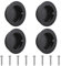 MOROBOR Black Flush Pulls Barn Door Handles, 4PCS 304 Stainless Steel Sliding Door Pulls Round Flush Recessed Cabinet Handles (2 Inch)
