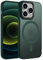 KPPIT Magnetic Case for iPhone 12 Pro Max 6.7-Inch,Compatible with MagSafe, Translucent Matte Back Slim Shockproof Phone Cover (Green)