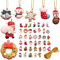 MHwan Weihnachtsbaumschmuck, 40 Stück süße und lebendige Weihnachtsanhänger aus Kunstharz, mit leuchtenden Farben und leicht glänzendem Effekt, Weihnachtsmann, Weihnachtsstrümpfe, Glocken