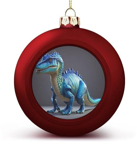 Große Weihnachtskugel, grüner Dinosaurier-Stil, bedruckte Weihnachtskugeln, Weihnachtsbaumschmuck, Halloween-Kugel-Ornamente