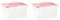 AC - Pack de 2 Cajas de Almacenamiento Transparente - Plástico - Contenedor para almacenar Juguetes, Libros, Ropa, Mantas - N.º 9-12 litros - 18 x 34 x 27 cm - Tapa Color Pastel Aleatorio