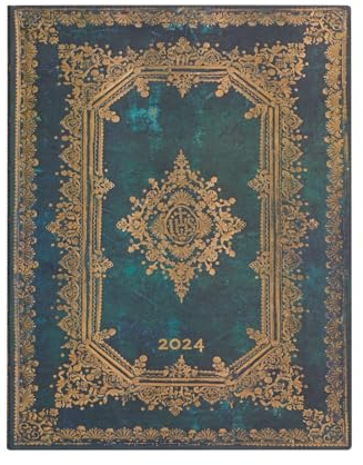 Paperblanks Flexi 12-Monatskalender 2024 Astra, Vertikal - Ultra (230 x 180), Französisch