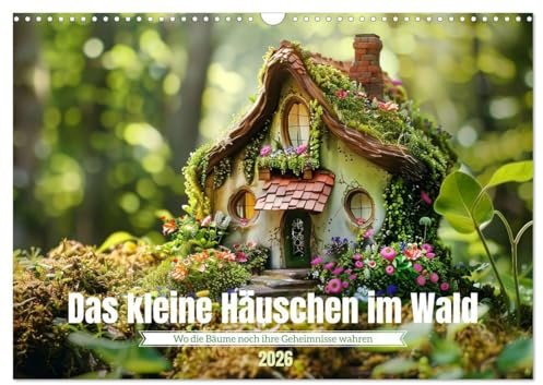 Das kleine Häuschen im Wald (Wandkalender 2026 DIN A3 quer), CALVENDO Monatskalender: Naturverbunden und magisch (CALVENDO Natur)