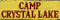 Blechschild Camp Crystal Lake 30,5 x 10,1 cm
