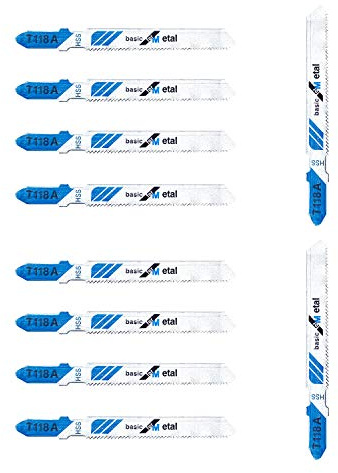 TAROSE 10-Piece T118A 3 Inch 21 TPI Assorted T-Shank Jig Saw Blades Set for Cutting Metal
