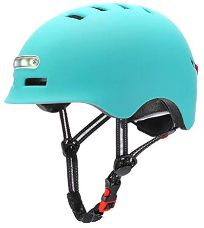 Sahgsa Casque de vélo avec lumière LED bouclier de casque de vélo pour hommes femmes Casque de vélo de montagne Protection de sécurité réglable Snowboard