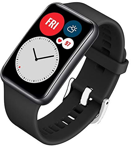 FunBand Cinturino Compatibile per Huawei Watch Fit, Silicone da Polso Fascia Braccialetto di Ricambio Polso Cinturino di Ricambio per Huawei Watch Fit Smartwatch