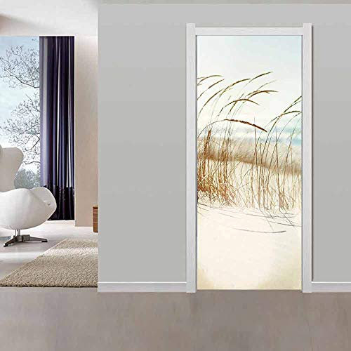 Türtapete Selbstklebend TürPoster 3D Türbild - SYLTER DÜNE - Türfolie Fototapete PREMIUM PVC Wasserfest Türaufkleber Wandtattoo Für Schlafzimmer Wohnzimmer Tür Dekoration Stickers 95 x 215 cm