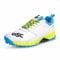 DSC Jaffa 22 Cricket Shoes | White/Lime - Yellow | for Boys and Men | Lightweight | Embossed Design | 7 UK, 8 US, 41 EU