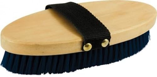 York Kardätsche Karo Striegel Fellglanzbürste für Pferde (Schwarz-Grau)