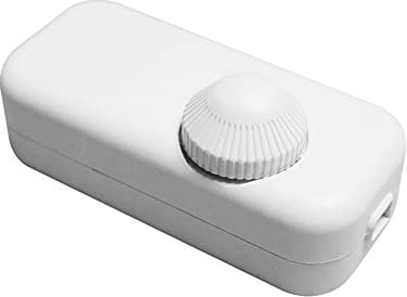 Inline LED Dimmer Switch, Built-in Rotary ON/OFF & Knob Control Dimmer 2 Color Manual Knob Dimmer Switch for Lamps Lights