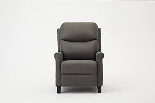 Home Detail Recliner Armchair Air Leather And Tartan Chair High Back Sofa Lounger Armchair (Grey Air Leather)