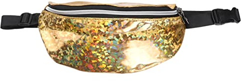 VALICLUD Bauchtasche Festival Holografische Bauchtaschen Verstellbare Gürteltasche Wandern Laufen Hüfttasche Bier Bauchtasche