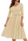 Bbonlinedress Robe de Cocktail Femme Chic et Elegant de Cocktail Soirée Mariage Invité Bal de Promo Anniversaire Mi Longue Champagne XL
