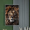 sedax LED Bilder Tiere | Löwe Power 30 x 40 Schwarz Matt