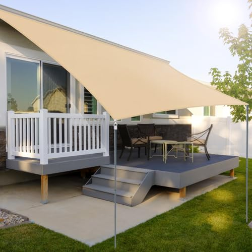 Vela Ombreggiante Rettangolare 3x4 m Protezione UV al 99% Impermeabile Tenda a Vela Dissipazione Rapida del Calore Resiste a Forze di Trazione Elevate Tenda Ombreggiante per Patio Giardino Esterno