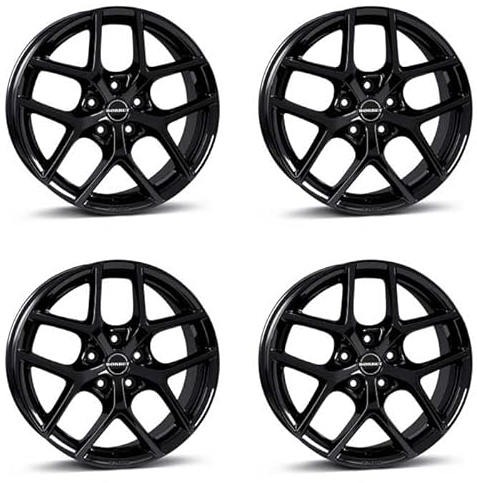 4x Borbet Felgen Y 6.5x16 ET40 5x114.3 black glossy kompatibel mit Honda Accord Civic CR-V CR-Z FR-V HR-V Stream