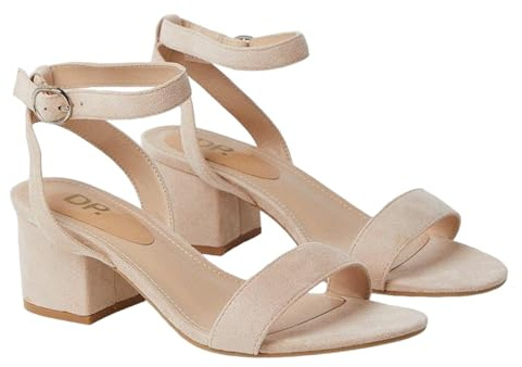 Dorothy Perkins Women’s Wide Fit Tommi Barely There Mid Block Heel Sandals, Wide Fit, Spring Summer, Holiday, Summer Party, Wedding Guest, Weekend