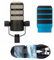 Rode Microphone Podmic avec protection contre le vent WS14 Bleu Protection anti-pop et câble Keepdrum